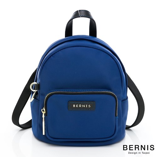 BERNIS皮件 mini塞斯後背包-藍色/尼龍系列 輕盈可愛