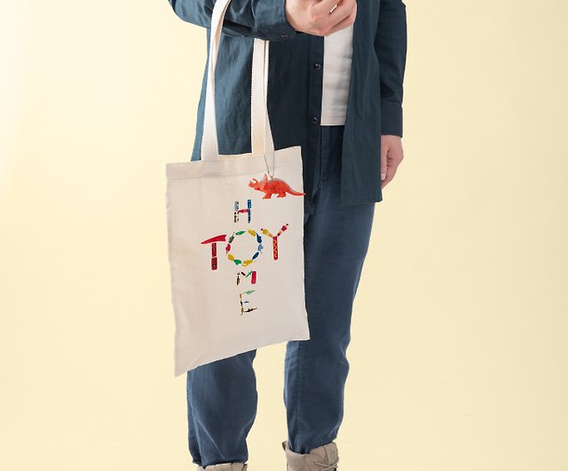 有名な芸術家HuangZijiaoが個人的にデザインした∣持続可能なプレイバッグ∣手作りの布製バッグ - ショップ greenfootprints  トート・ハンドバッグ - Pinkoi