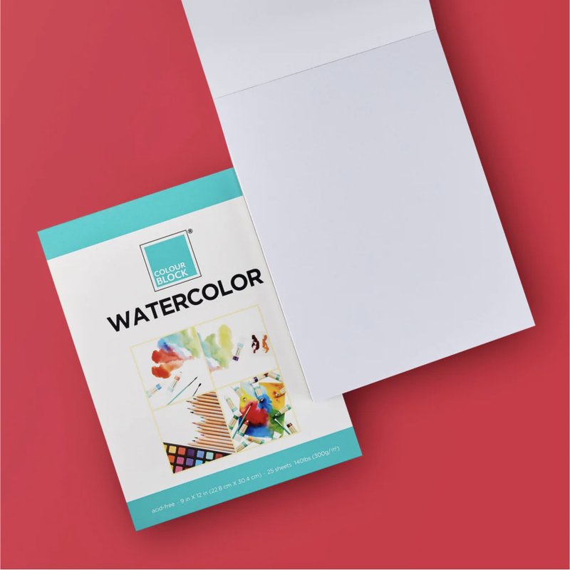 COLOUR BLOCK Thick pound watercolor book 25 pages designated paper for sketching activities - Illustration, Painting & Calligraphy - Paper White