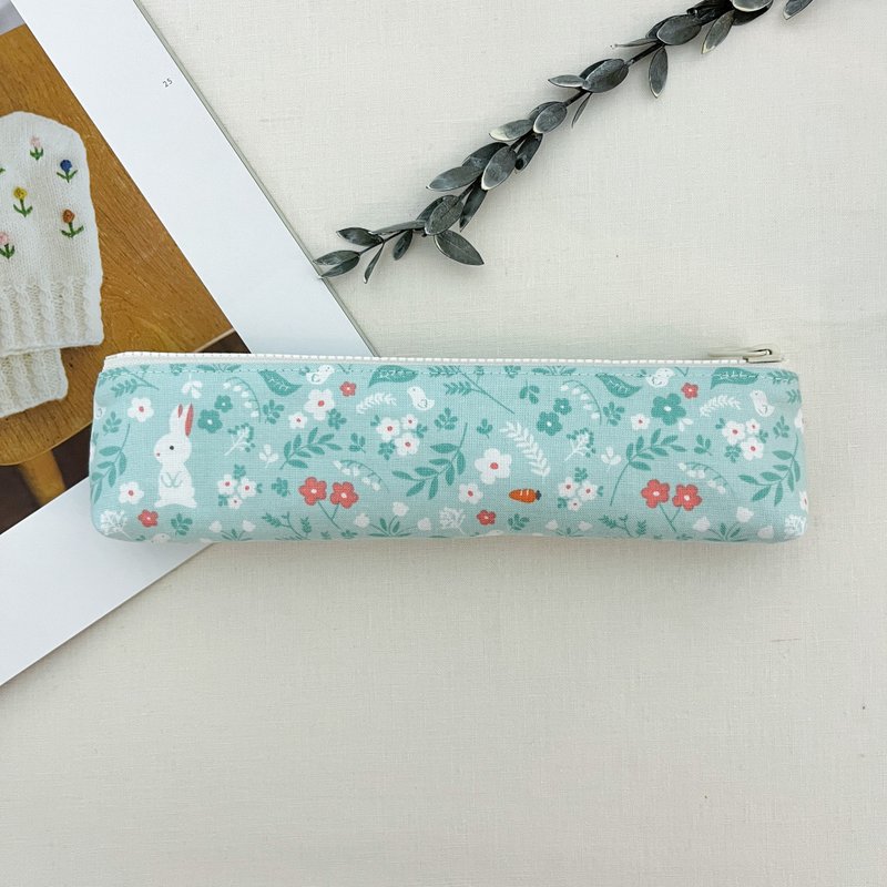 Garden Bunny | Zipper Pencil Case Pencil Case - Pencil Cases - Cotton & Hemp Multicolor