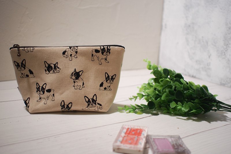 Daily series cosmetic bag / storage bag / out of print / small law bucket / stock supply - Toiletry Bags & Pouches - Cotton & Hemp Gray