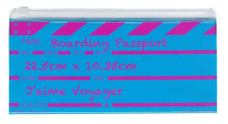ディレクタークラップロングボーディングパスポート（ブルー） - パスポートケース - プラスチック 