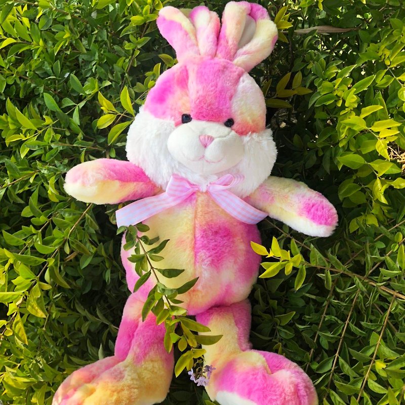 CANDY BEAR 18" Peach Rabbit (Artificial Rabbit Hair) - Stuffed Dolls & Figurines - Polyester Multicolor