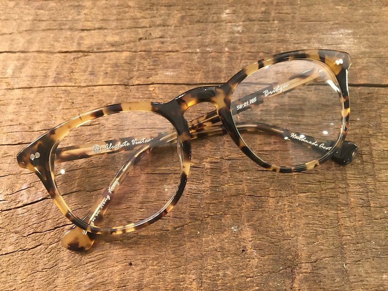 Absolute Vintage-Bridges Street (Bridges Street) pear-shaped young frame plate glasses-Tort dark brown mixed color - กรอบแว่นตา - พลาสติก 