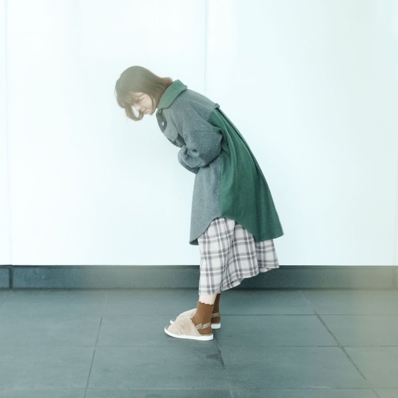 Pekka Kids 22 Chitose Tea / Thick Wool Jacket / - Women's Casual & Functional Jackets - Other Materials Green
