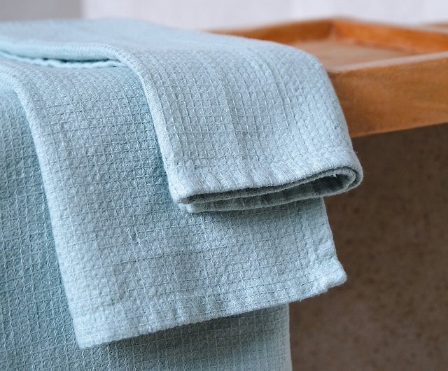 Chartreuse Yellow Waffle Linen Bath Towels Yellow Linen Bath Towel Set Hand  Face Body Towel Softened Stonewashed Linen Organic Flax 