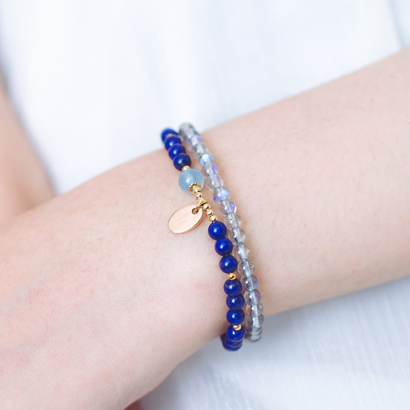 Lapis Lazuli , Labradorite , 14K Gold Filled Findings Bracelet - Bracelets - Semi-Precious Stones Blue