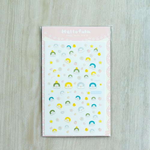 Hellofala 和尚鸚鵡美甲貼紙-碎花星星和四色和尚-免運費
