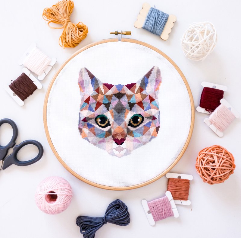 Cat Cross Stitch PDF Pattern 十字繡 - Knitting, Embroidery, Felted Wool & Sewing - Other Materials 