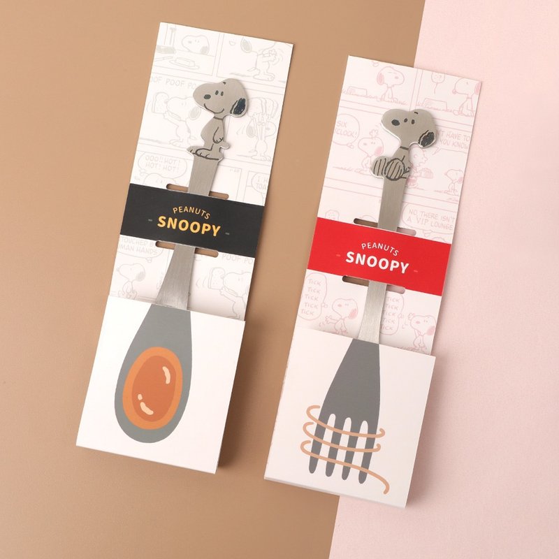 Peanuts史努比不鏽鋼叉匙-Snoopy304不銹鋼湯匙叉子 立體造型餐具 - 刀叉/湯匙/餐具組 - 不鏽鋼 多色