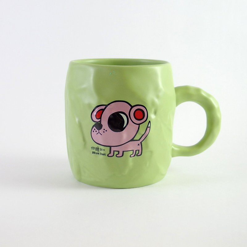 Mug / Pink Dog Doomee - แก้วมัค/แก้วกาแฟ - ดินเผา สีเขียว