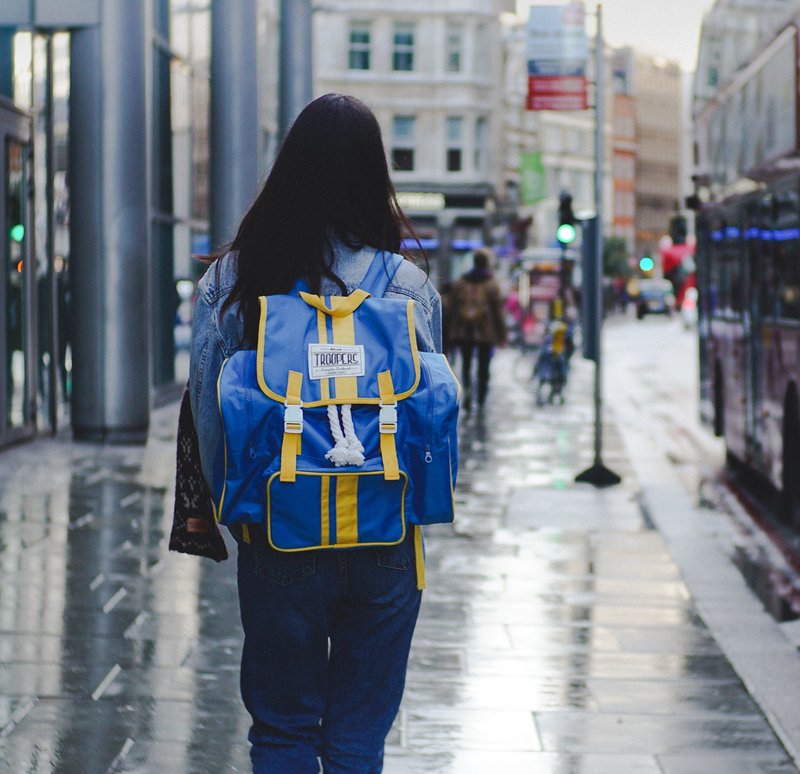 Troopers Stripe Plus Blue - 後背包/背包/書包 - 尼龍 藍色