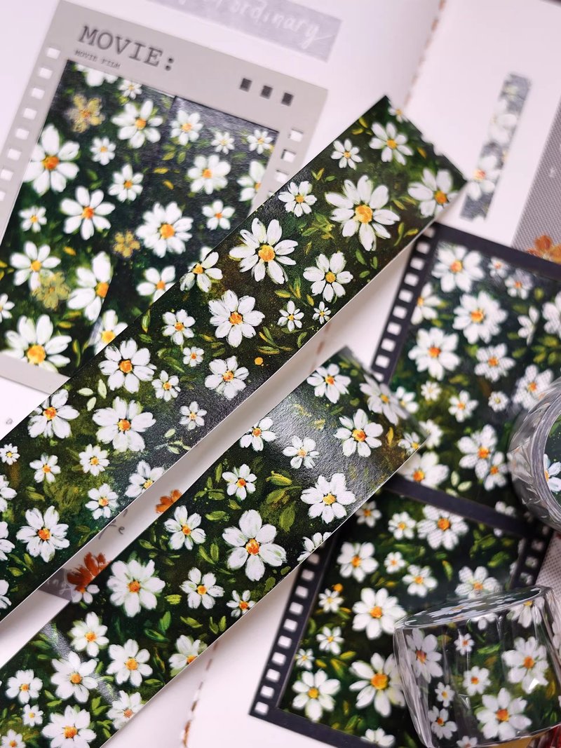 緑野（りょくや）軽やかなレトロ感、塩系小花柄が万能な和紙マスキングテープ - マスキングテープ・PET テープ - 紙 カーキ