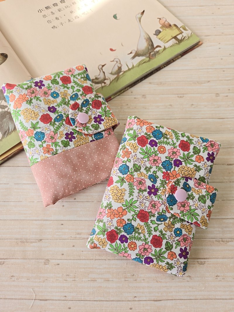 彩虹碎花 護照套 護照包 護照夾 - 護照夾/護照套 - 棉．麻 橘色