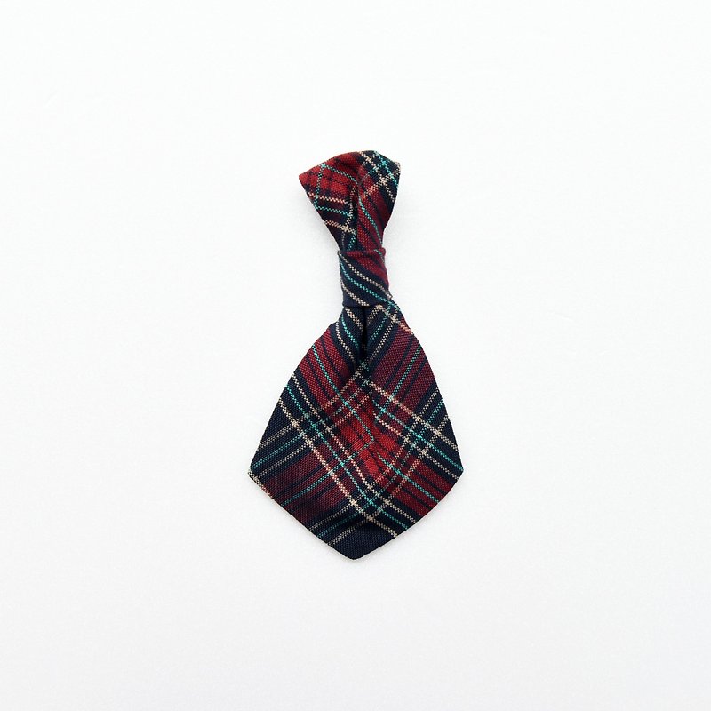 Handmade Tartan/ Plaid Pet Dog Collar Accessory - Tie - Scotland Green【ZAZAZOO】 - Collars & Leashes - Cotton & Hemp Green