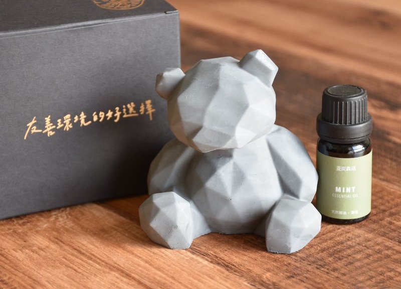 Ling Charcoal Diffuser Stone- Grizzly - น้ำหอม - ปูน สีเทา