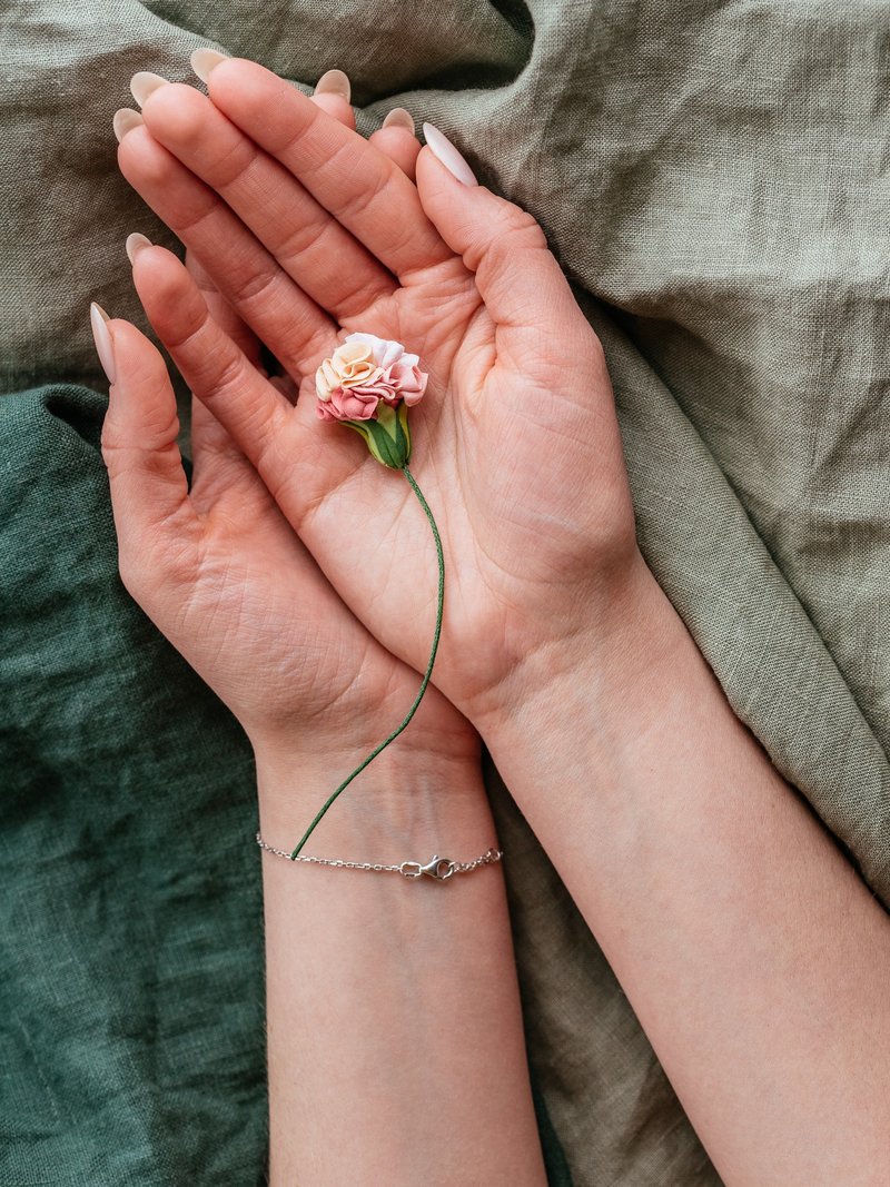 Clay Brooch Carnation Small - Brooches - Clay Pink