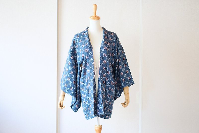 Elegant kimono, Blue silk kimono, silk haori, authentic kimono /4353 - Women's Casual & Functional Jackets - Silk Blue