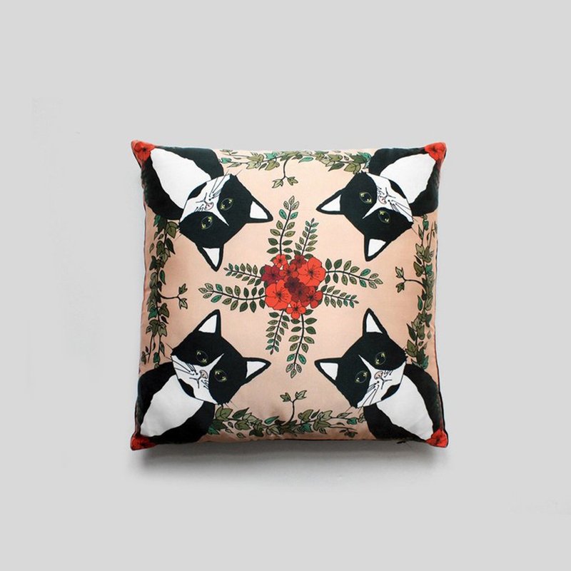 Little friend Cleo Silk Throw Pillow | My friend Paco - Pillows & Cushions - Silk Black