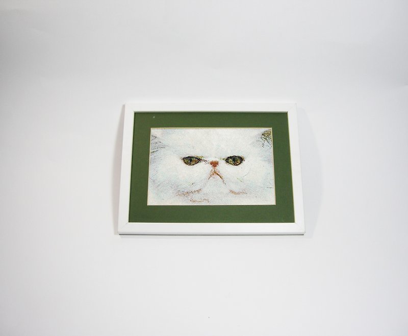 ●大きな猫の刺繍（刺しゅう用）__祚の祚手作り刺繍塗装作業のために作ります - フォトアルバム - 刺しゅう糸 ホワイト