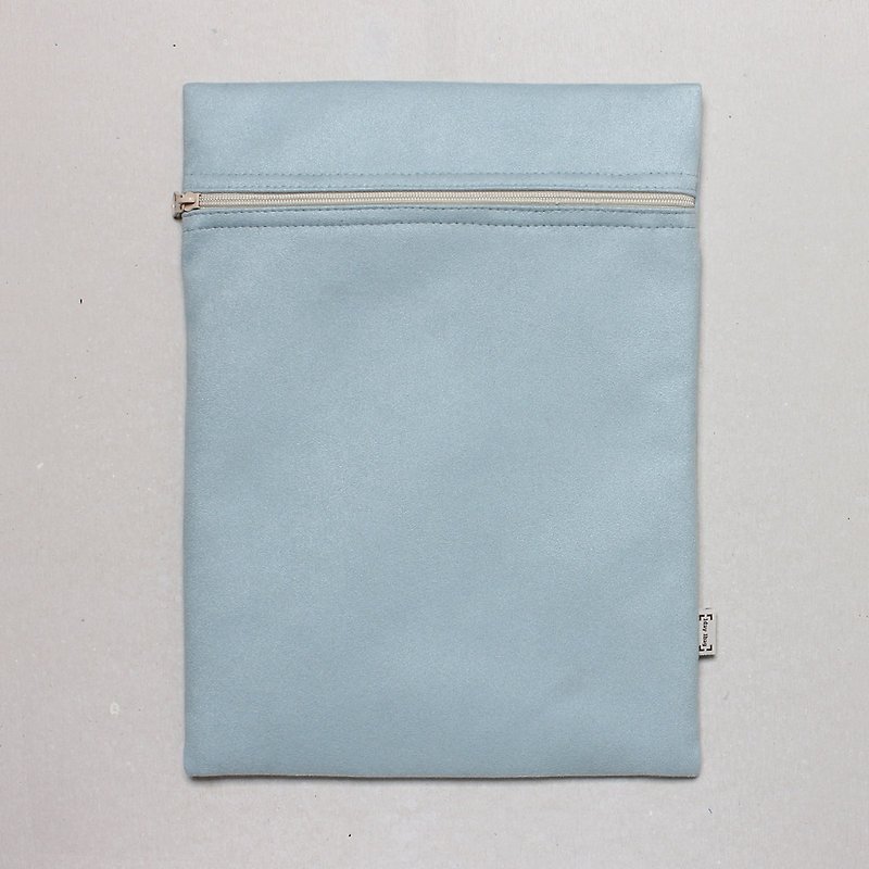 Simple and stylish laptop case 12.5-inch laptop case A4 file bag-Ice Lake Blue - กระเป๋าแล็ปท็อป - วัสดุอื่นๆ สีน้ำเงิน