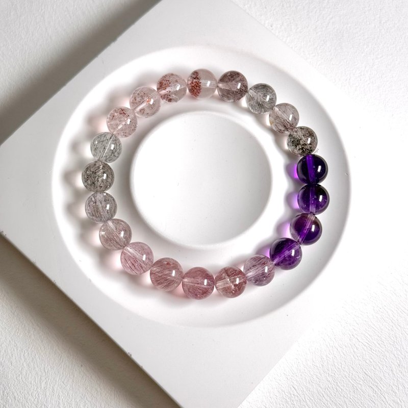 Ice through super seven 9MM - Bracelets - Crystal Multicolor