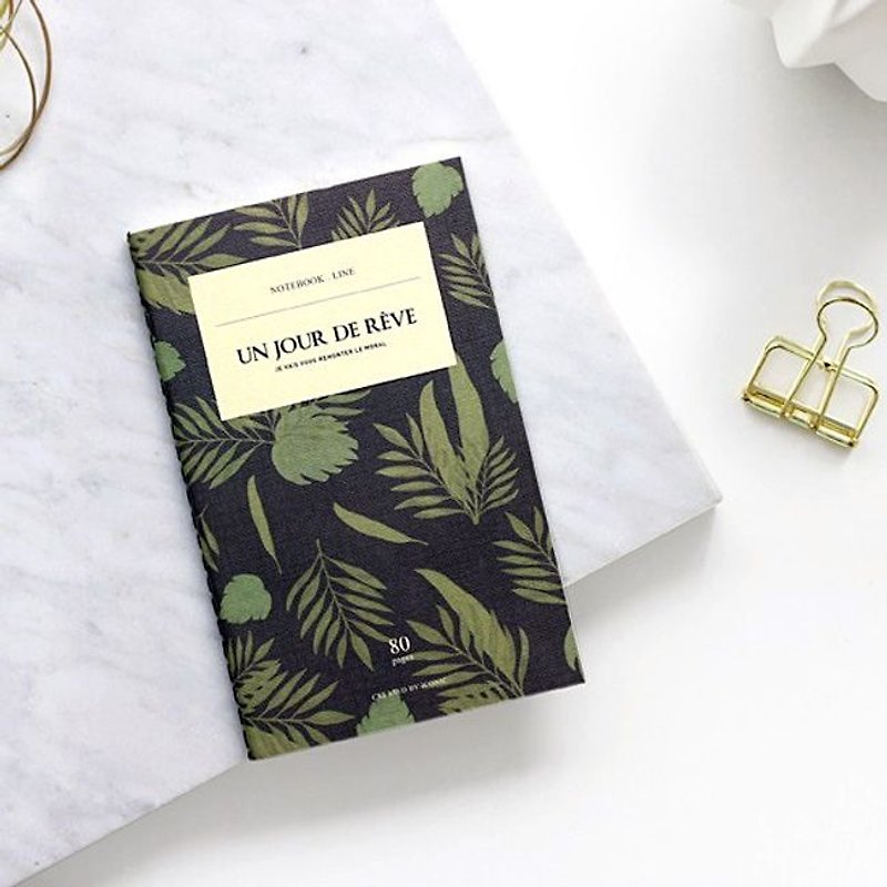 Iconic - tropical style pocket stripes notebook - nature, ICO87540 - Notebooks & Journals - Paper Green