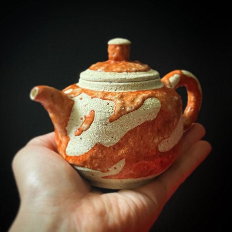 志野燒茶壺丨笠野窯 許聰志 - 茶壺/茶杯/茶具 - 陶 橘色