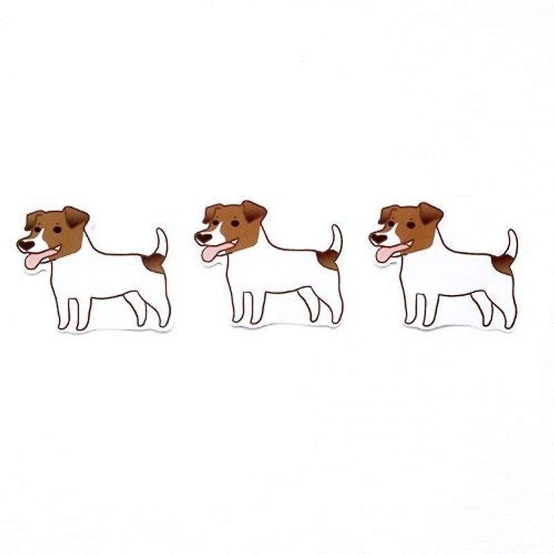 1212 design fun funny stickers waterproof stickers everywhere - Jack Russell Terrier - สติกเกอร์ - วัสดุกันนำ้ ขาว