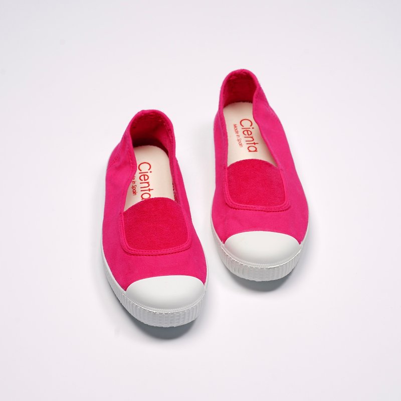 西班牙國民帆布鞋 CIENTA 75997 88 桃紅色 經典布料 大人 - 女款休閒鞋 - 棉．麻 紅色
