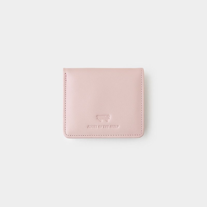 pinsel mini wallet : pastel pink - 銀包 - 真皮 粉紅色