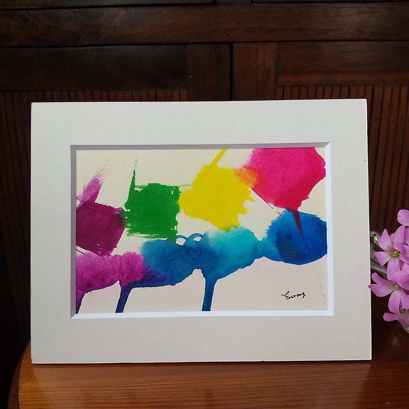 Painting Art Abstract Painting Original Painting Framed Watercolor Painting Kisui 6 - Posters - Paper 