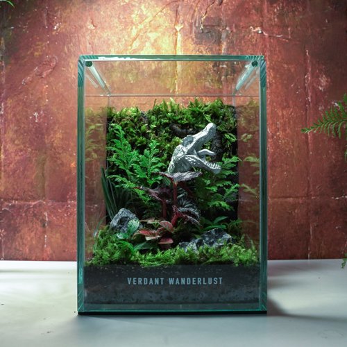景觀丸藝 Verdant Wanderlust 【生態缸-侏羅紀世界】微景觀 室內植栽 禮物 辦公室擺設