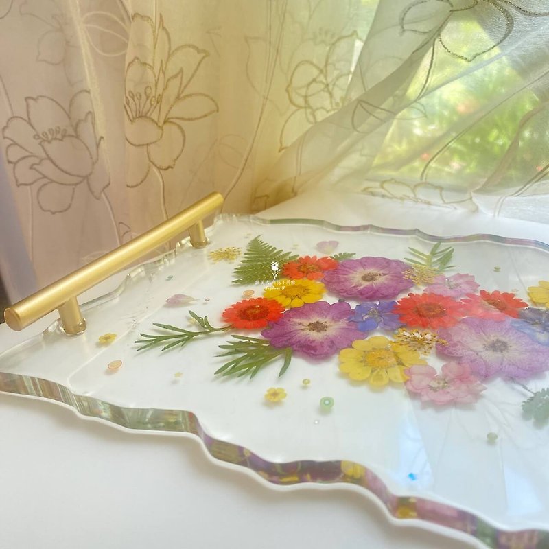 [Online] Hidden version of exquisite fairy tray-floral DIY/material package, video tutorial - Plants & Floral Arrangement - Aluminum Alloy Transparent