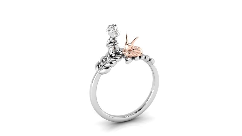 Fouetté x Le Petit Prince Fox Ring - General Rings - Sterling Silver Silver
