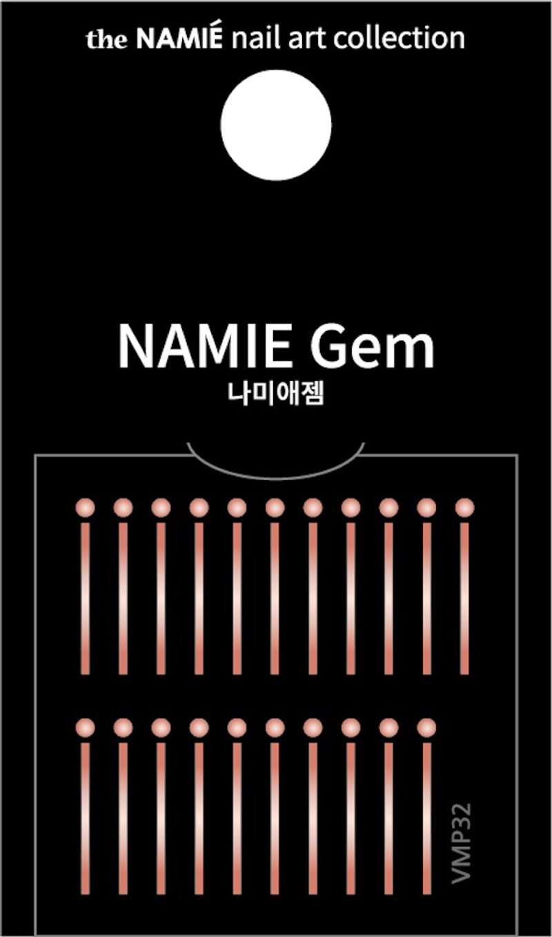 [Professional] NAMIE Gem Nail Art Deco Sticker Volume Metallic 32 - ยาทาเล็บ - กระดาษ สีทอง