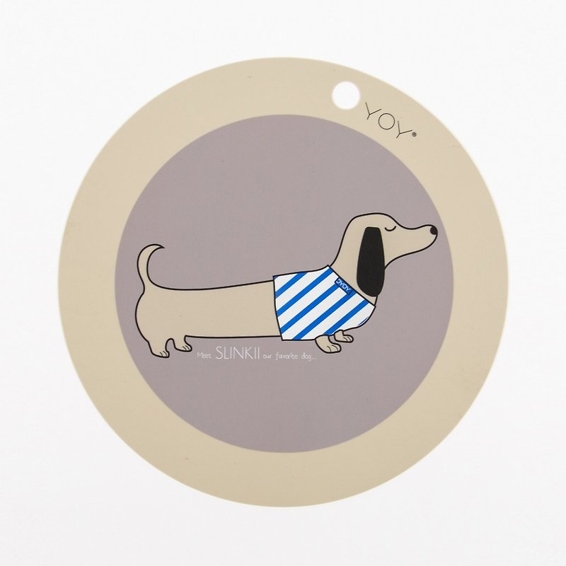 Dachshund gelatin placemat | OYOY - Place Mats & Dining Décor - Silicone Gray