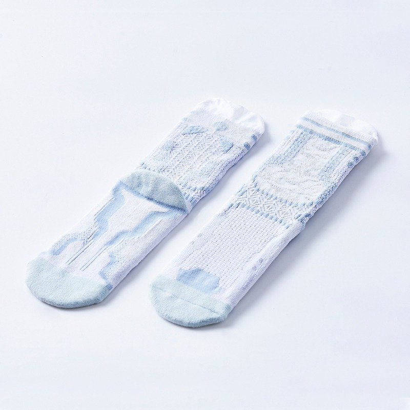 VETAR Barely Blue  socks - ถุงเท้า - ผ้าฝ้าย/ผ้าลินิน ขาว
