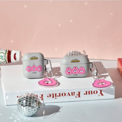 TOYSELECT ZIZONE Pingo大頭表情包強悍防摔AirPods保護套(附吊飾)