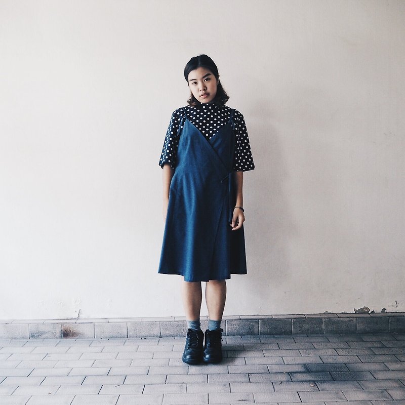 MISS YURI DRESS : COTTON BLUE JEANS - 洋裝/連身裙 - 棉．麻 藍色