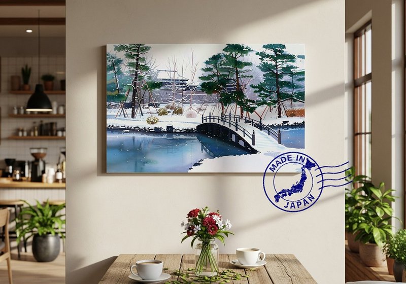日本製帆布畫・金澤城・日本風景・送禮、擺設、裝飾 - 壁貼/牆壁裝飾 - 棉．麻 
