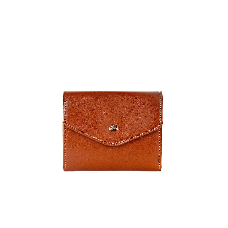 [SOBDEALL] 32nd Anniversary-Classic Envelope Style Short Clip - Wallets - Genuine Leather Brown