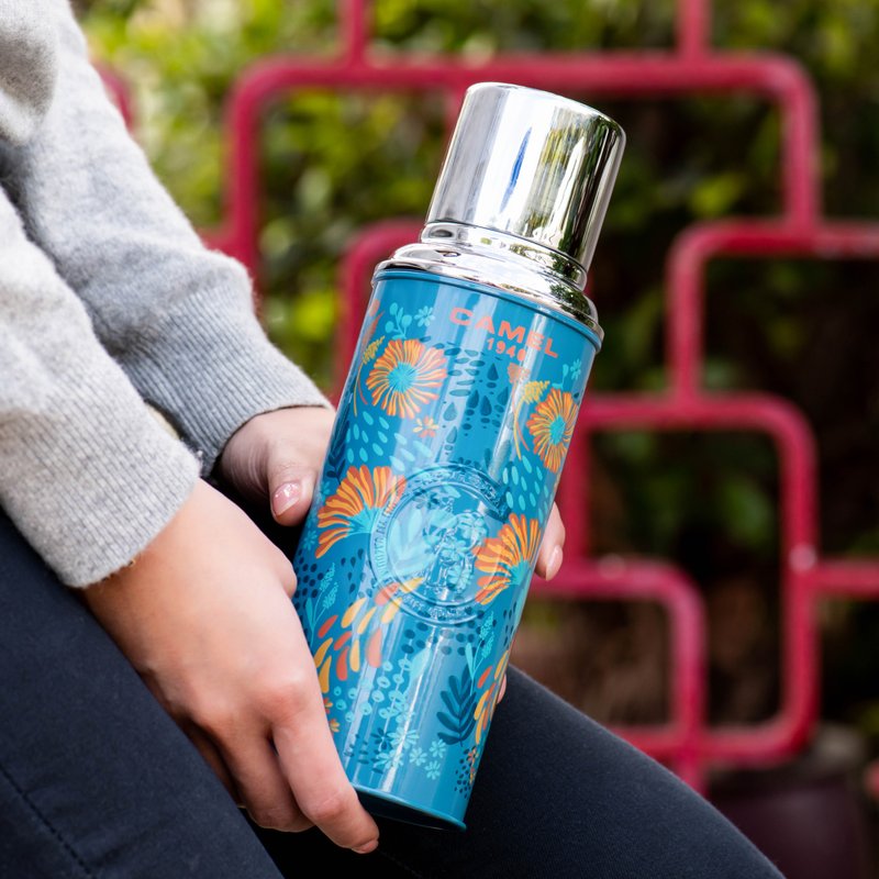 駱駝牌 450ml 玻璃膽真空保溫瓶 花卉系列 | 炮仗花 116FC - 保溫瓶/保溫杯 - 其他材質 多色