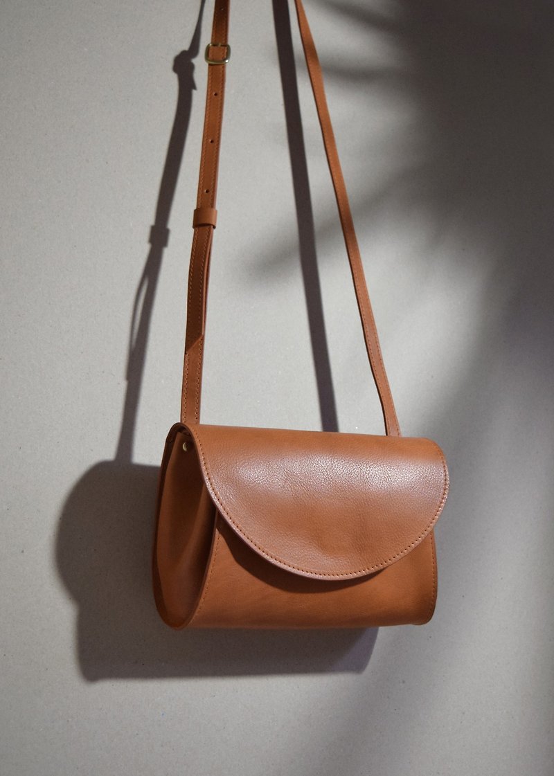 Smile Crossbody Bag - Messenger Bags & Sling Bags - Genuine Leather Brown