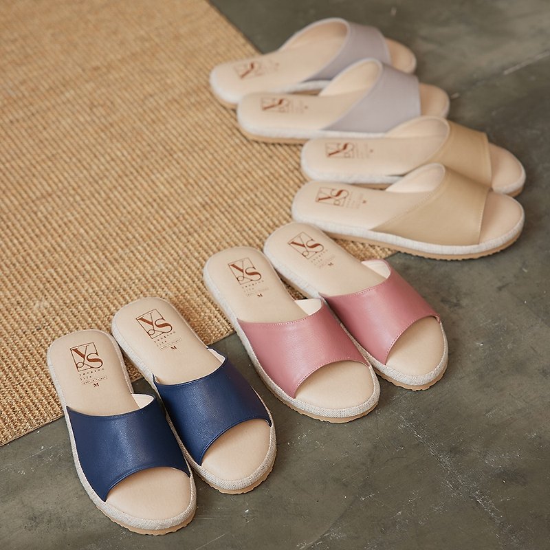 Yangsen Life | Slow Rebound Leather Indoor Slippers-4 Colors - รองเท้าแตะในบ้าน - หนังแท้ หลากหลายสี