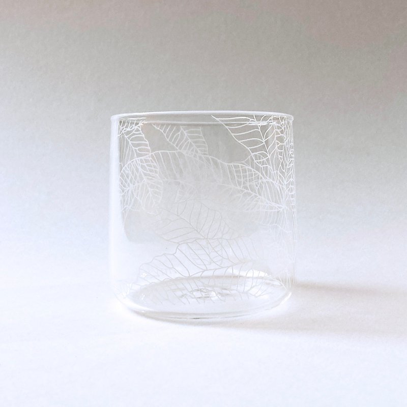 Fern Pattern Glass - short - Angiopteris somai Hayata - Cups - Other Materials White