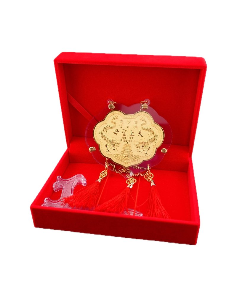 ゴールドジュエリー - 白沙屯媽祖廟 160 周年記念金メダル - ボーナス チタン クリスタル ブレスレット - ブレスレット - 24Kゴールド 