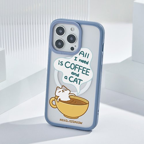 TOYSELECT 歐吉喵咖啡貓貓都來一份極光霧透MagSafe iPhone手機殼