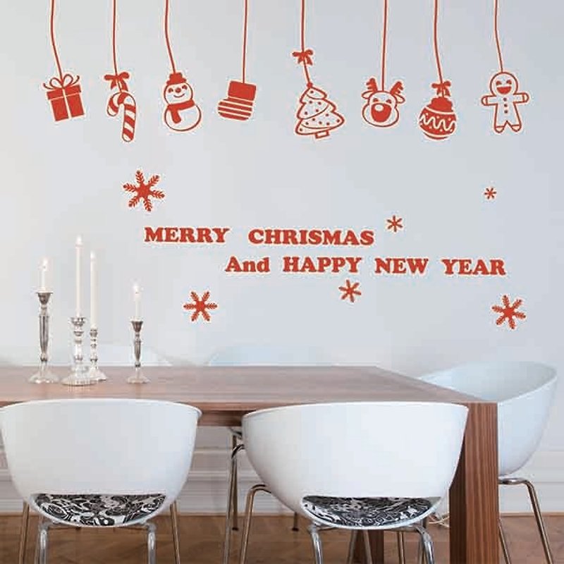 Smart Design Creative Seamless Wall Sticker*Christmas Wishes (8 colors) - Wall Décor - Paper Red