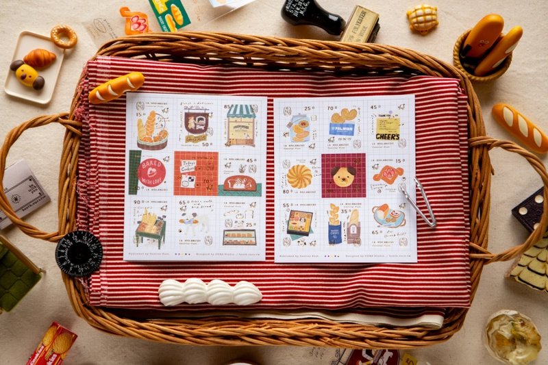 Cheer's 烘培坊 郵票貼紙 - 貼紙 - 紙 紅色